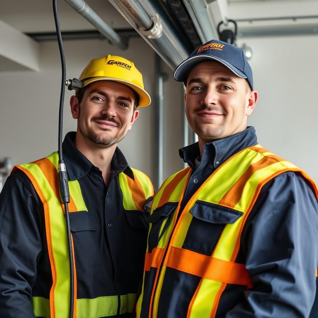 Hebron Garage Doors certified technician performing cable repair